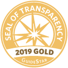 2019 Gold seal of transparency from GuideStar