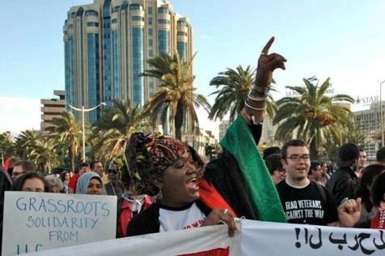 image of the late Charity Hicks at a protest